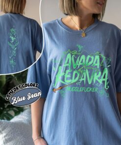 comfort colors hp fans shirt magic wand avada kedavra wizard birthday gift t6hrf