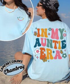 comfort colors in my auntie era shirt retro cute aunt birthday gift for new aunt qmpod