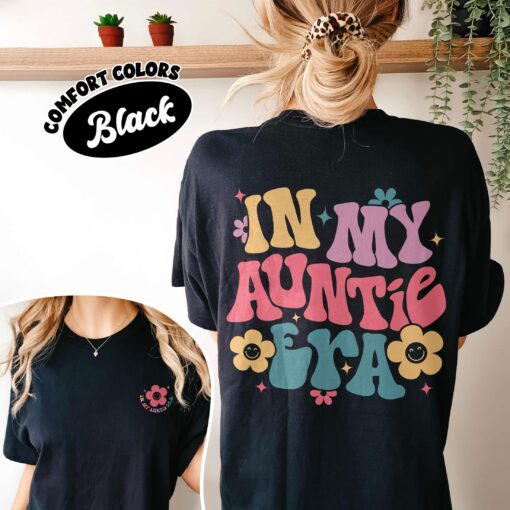 comfort colors in my auntie era shirt retro cute auntie birthday and mothers day gift gegv0