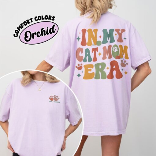 comfort colors in my cat mom era shirt custom cat name cat lover crazy cat lady gift 030ws