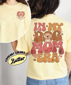 comfort colors in my dog mom era shirt custom dog picture personalized pet mama gift lnzvn