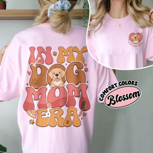 comfort colors in my dog mom era shirt custom dog picture personalized pet mama gift m86j4