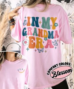 comfort colors in my grandma era shirt funny cool grandma promoted to gigi nana mimi christmas gift kzuno