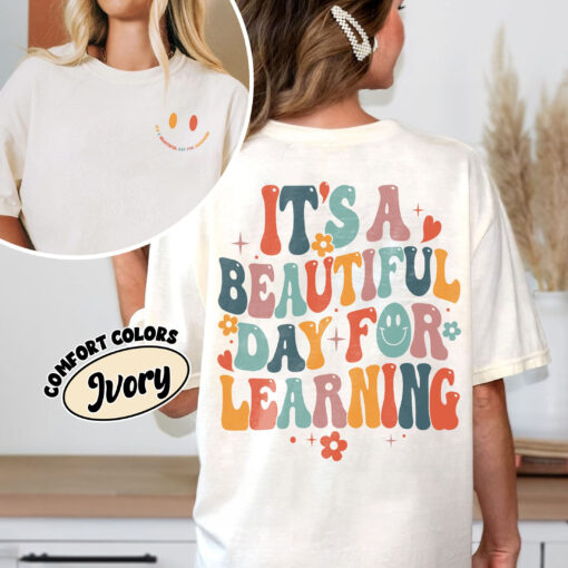 comfort colors its a beautiful day for learning teacher shirt kindergarten back to school gbfdq