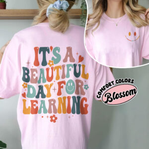 comfort colors its a beautiful day for learning teacher shirt kindergarten back to school locjt