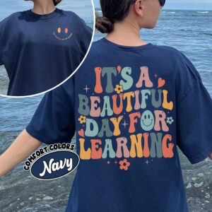 comfort colors its a beautiful day for learning teacher shirt kindergarten back to school nevtx