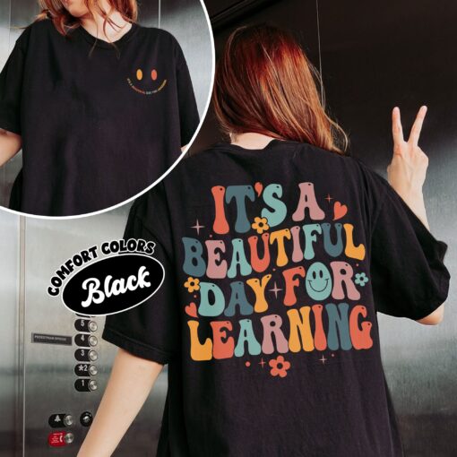 comfort colors its a beautiful day for learning teacher shirt kindergarten back to school nh80t