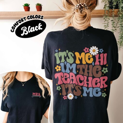 comfort colors its me hi im the teacher shirt custom name first grade personalized school shirt 9and9