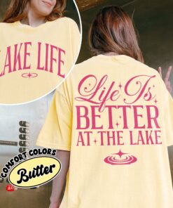 comfort colors lake life shirt life is better at the lake summer camping boat fishing vacation iwoii