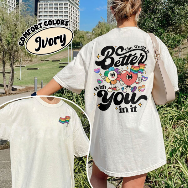 comfort colors lgbt pride month shirt the world is better with you in it suicide awareness protect queer youth zhhyp