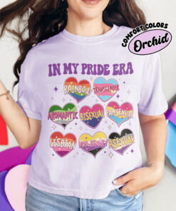 comfort colors lgbtq pride month shirt in my pride era free mom hugs transgender rights gift cjjox