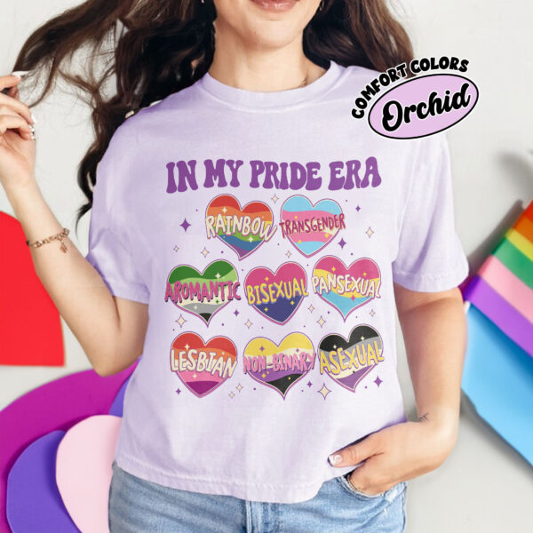 comfort colors lgbtq pride month shirt in my pride era free mom hugs transgender rights gift