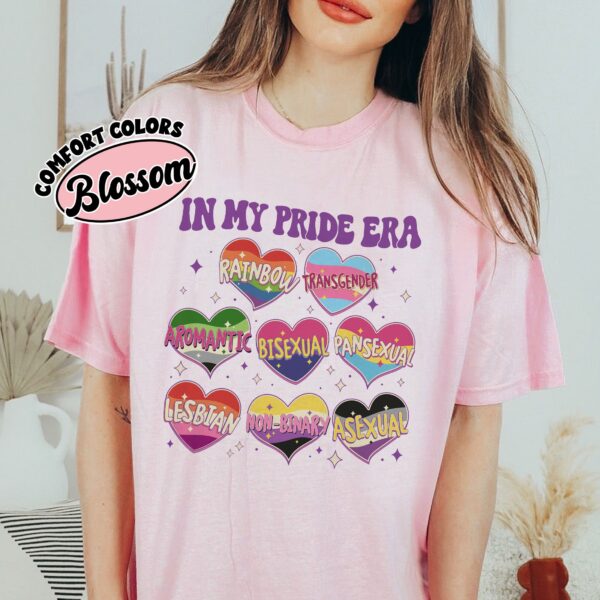 comfort colors lgbtq pride month shirt in my pride era free mom hugs transgender rights gift dygne