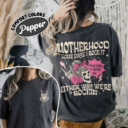 comfort colors motherhood rocks shirt sometimes i rock it rocker mom mothers day gift heljg