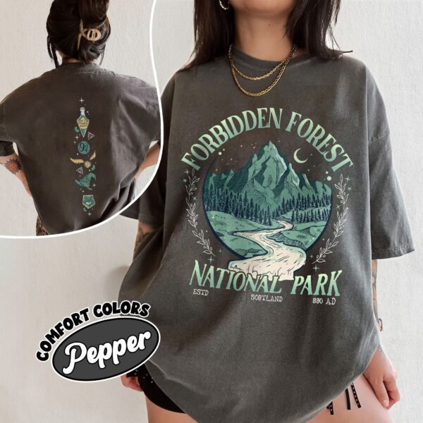 comfort colors national park wizard shirt forbidden forest hp inspired wizarding world gift sejkq