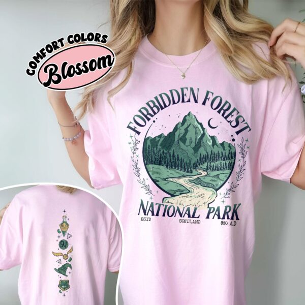 comfort colors national park wizard shirt forbidden forest hp inspired wizarding world gift