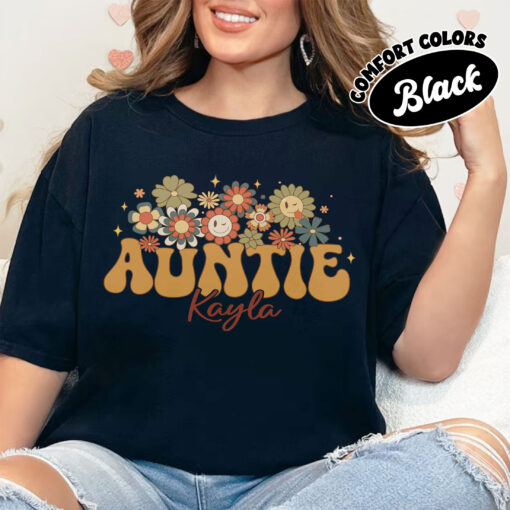 comfort colors personalized auntie shirt custom aunt from niece pregnancy reveal gift gt0il