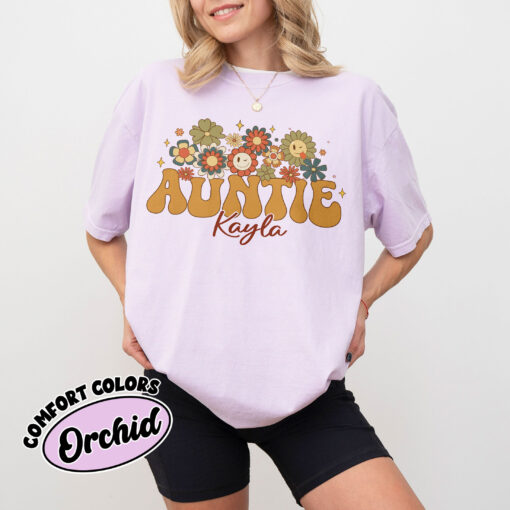 comfort colors personalized auntie shirt custom aunt from niece pregnancy reveal gift rww0a