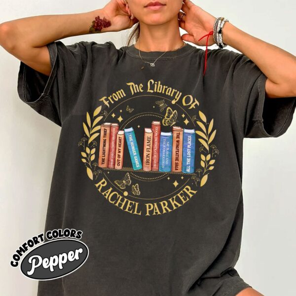 comfort colors personalized bookshelf shirt custom book lover tee book club gift for reader 5huja