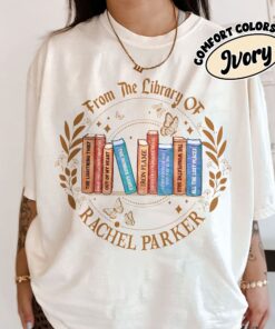 comfort colors personalized bookshelf shirt custom book lover tee book club gift for reader q4ex9