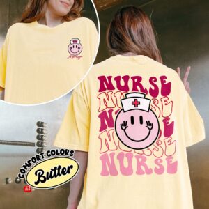 comfort colors personalized nurse shirt custom new nurse nursing school student graduation gift fcif0