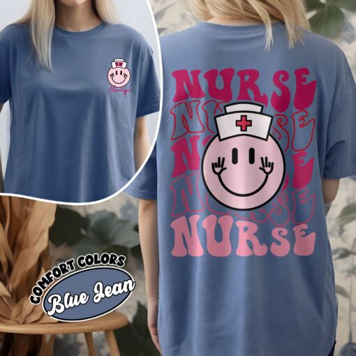 comfort colors personalized nurse shirt custom new nurse nursing school student graduation gift symki