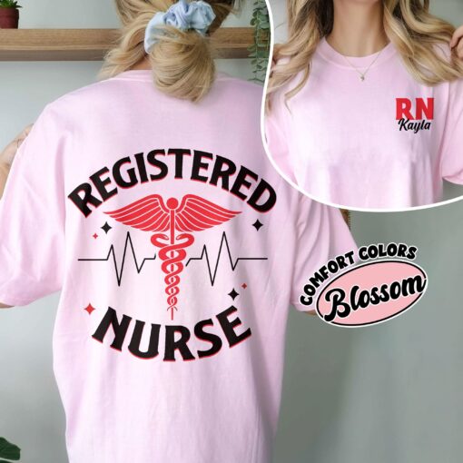 comfort colors personalized rn nurse shirt custom nursing student registered nurse graduation gift n7eml