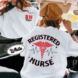 comfort colors personalized rn nurse shirt custom nursing student registered nurse graduation gift oxcam