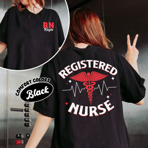 comfort colors personalized rn nurse shirt custom nursing student registered nurse graduation gift p82um