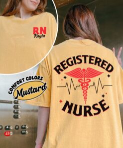 comfort colors personalized rn nurse shirt custom nursing student registered nurse graduation gift qdupn