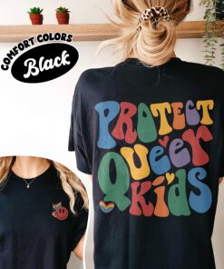 comfort colors protect queer kids shirt let queer kids live non binary and trans youth pride month tee 2upt9