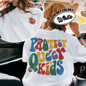 comfort colors protect queer kids shirt let queer kids live non binary and trans youth pride month tee euvds