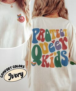 comfort colors protect queer kids shirt let queer kids live non binary and trans youth pride month tee wcsrp