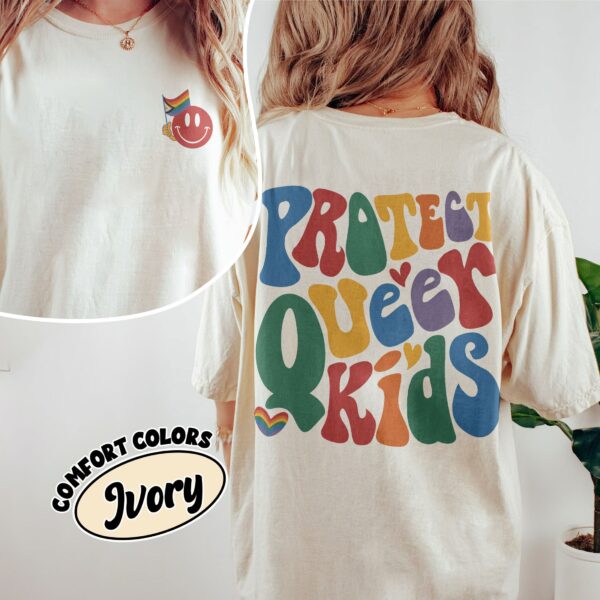 comfort colors protect queer kids shirt let queer kids live non binary and trans youth pride month tee wcsrp