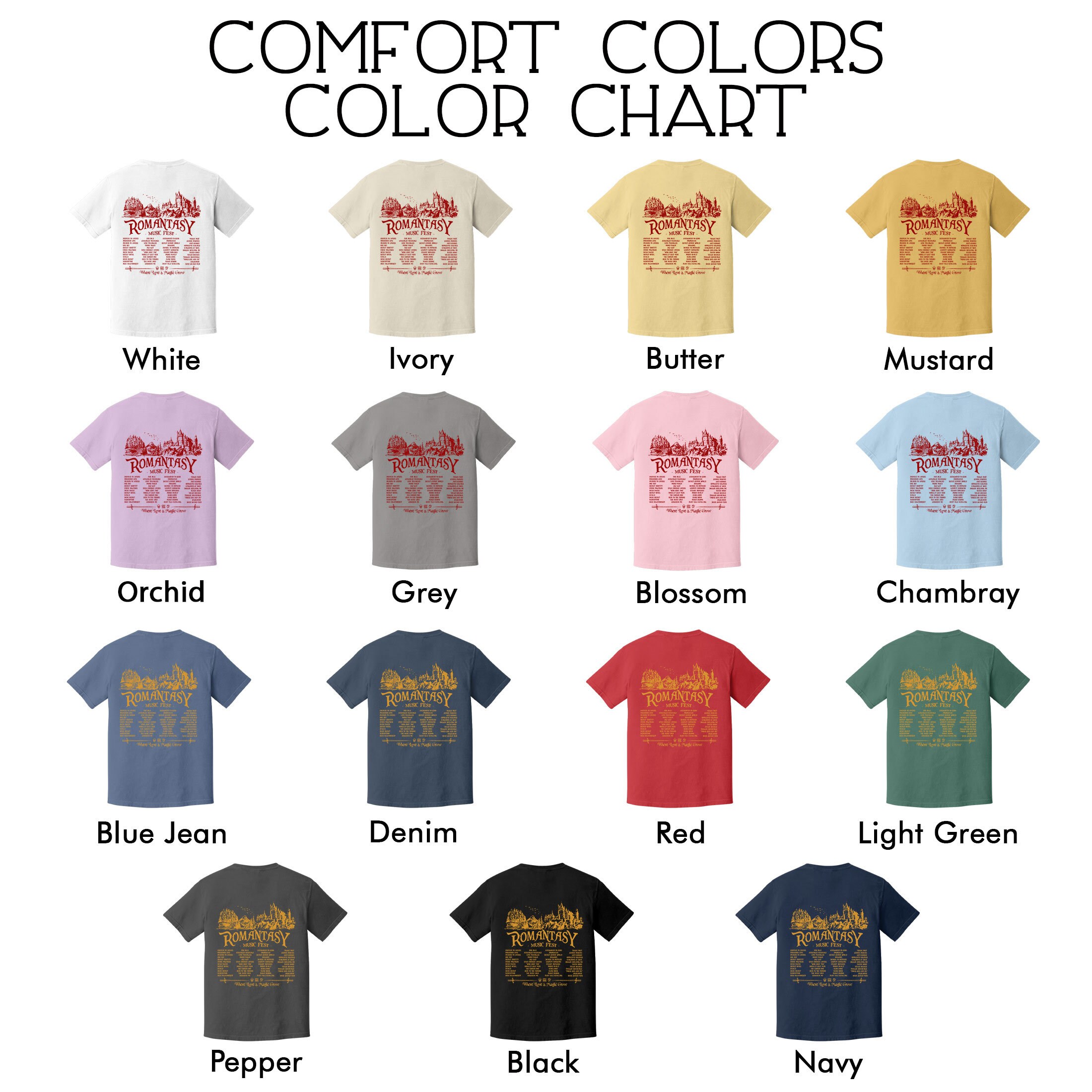 Comfort Colors Romantasy Music Fest Shirt