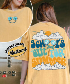 comfort colors schools out for summer shirt teacher off duty end of school vacation summer break w3y31