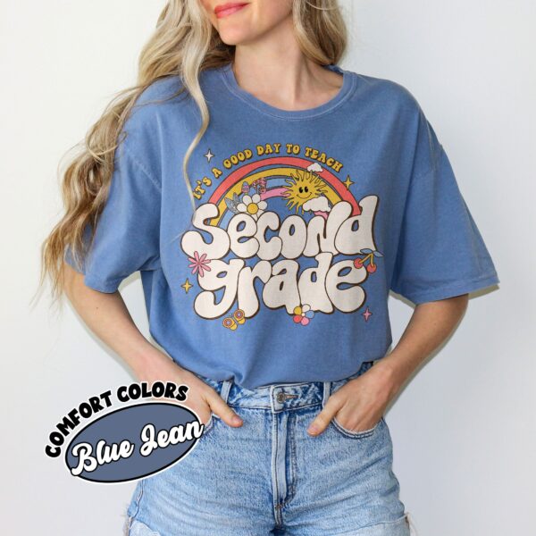 comfort colors second grade teacher shirt its a good day to teach back to school rainbow mi6l2