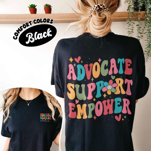 comfort colors social worker shirt advocate support empower personalized social worker gift jybe4