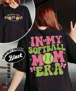 comfort colors softball coquette bow mom shirt in my softball mom era custom funny game day xl8qh