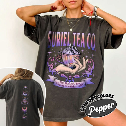 comfort colors suriel tea co shirt a court of thorns and roses bookish booktok acotar merch mcgsp