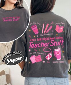 comfort colors teacher life shirt cute school supplies retro teacher gift fffhp