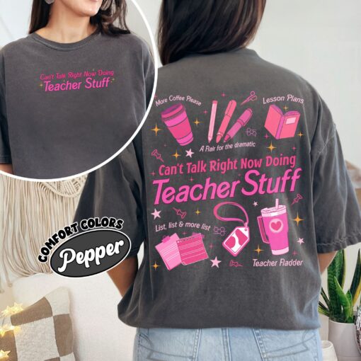 comfort colors teacher life shirt cute school supplies retro teacher gift fffhp