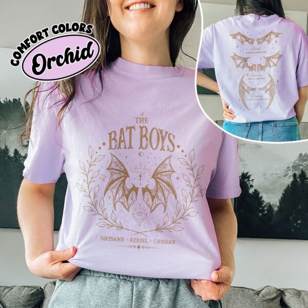 comfort colors the bat boys shirt acotar bookish the night court illyrians a court of thorns and roses rhysand cassian azriel fb44s