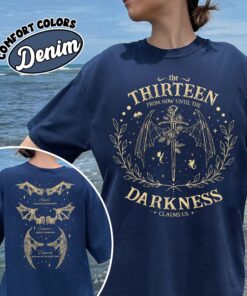 comfort colors the thirteen throne of glass shirt from now until the darkness claims us we are the thirteen sjm bookish gift uucbq