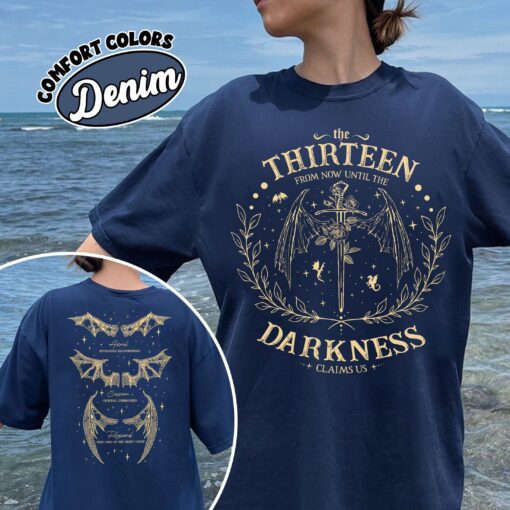 comfort colors the thirteen throne of glass shirt from now until the darkness claims us we are the thirteen sjm bookish gift uucbq