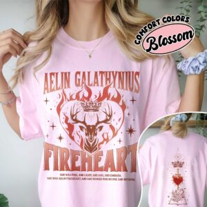 comfort colors throne of glass fan shirt aelin galathynius fireheart kingsflame the thirteen book lover gift bzrcb