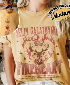 comfort colors throne of glass fan shirt aelin galathynius fireheart kingsflame the thirteen book lover gift m75yr