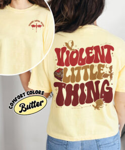 comfort colors violent little thing shirt dark academia bookworm fourth wing xaden riorson bookish gift chjwa