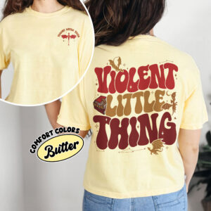 comfort colors violent little thing shirt dark academia bookworm fourth wing xaden riorson bookish gift chjwa