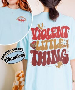 comfort colors violent little thing shirt dark academia bookworm fourth wing xaden riorson bookish gift figra